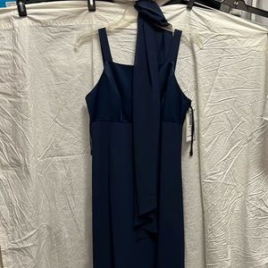 Navy chiffon dress